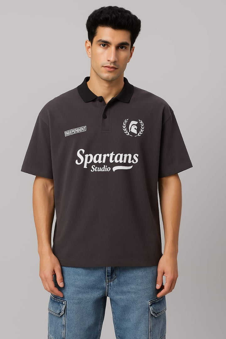 COFFEE VARSITY POLO T-SHIRT