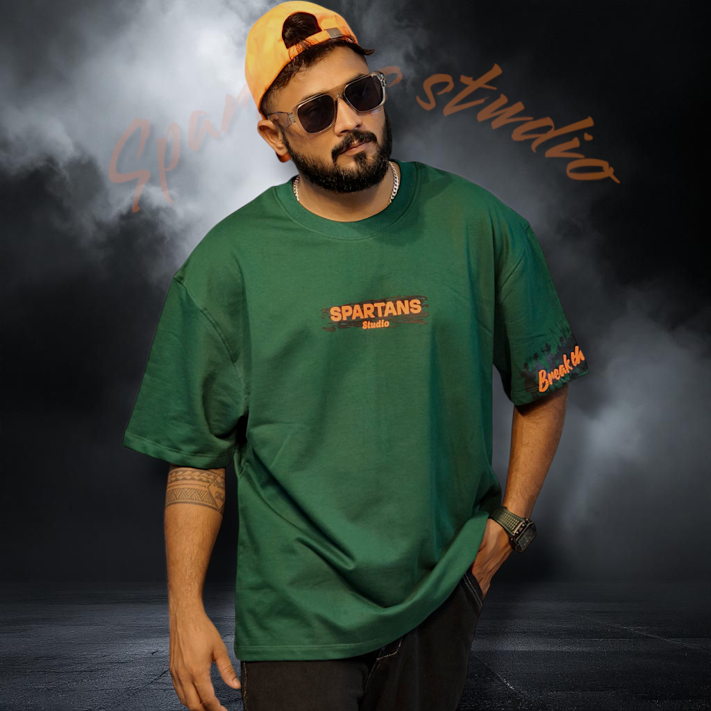 GREEN FLORAL CHAOS T-SHIRT