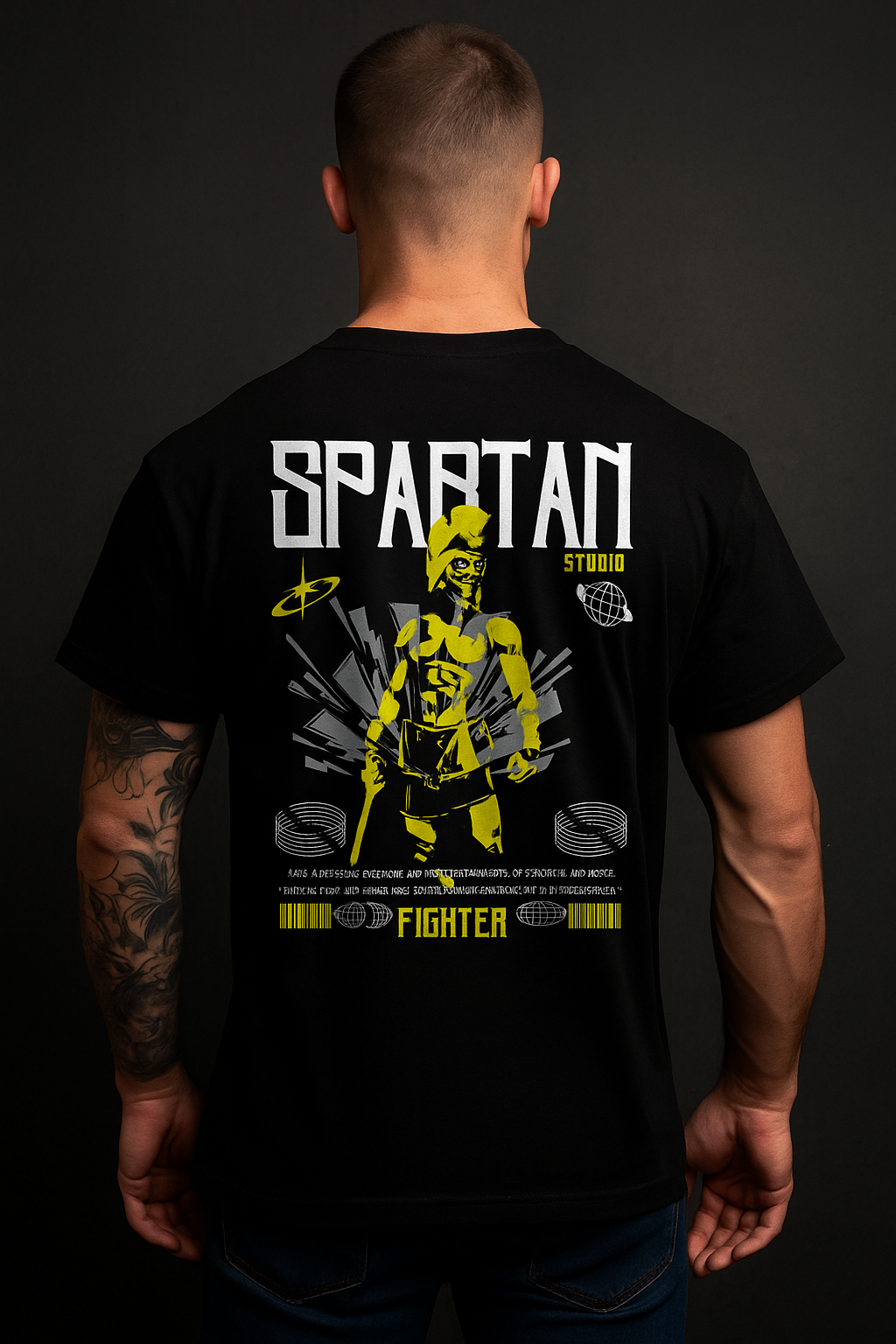 BLACK UNLEASH THE WARRIOR T-SHIRT