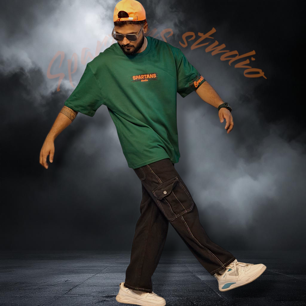 GREEN FLORAL CHAOS T-SHIRT